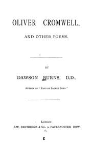 Cover of: Oliver Cromwell, and other poems