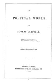 Cover of: The poetical works of Thomas Campbell
