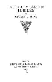 Cover of: In the year of jubilee by George Gissing