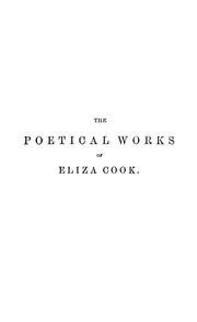 Cover of: Works by Eliza Cook
