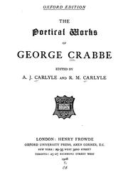 Cover of: The poetical works of George Crabbe