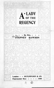 Cover of: A lady of the regency