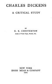 Cover of: Charles Dickens by Gilbert Keith Chesterton