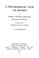 Cover of: A philosophical view of reform (now printed for the first time)