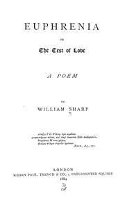 Cover of: Euphrenia by Sharp, William