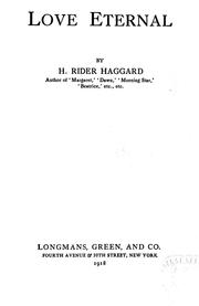 Cover of: Love eternal by H. Rider Haggard