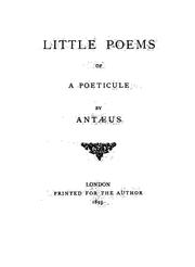 Cover of: Little poems of a poeticule