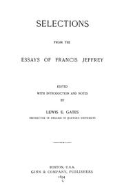 Cover of: Selections from essays