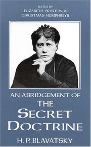 Cover of: Abridgement of the Secret Doctrine (Quest Books)