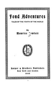 Cover of: Fond adventures: tales of the youth of the world