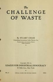 Cover of: The challenge of waste by Stuart Chase