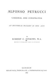 Front cover of Alfonso Petrucci by Robert Charles Jenkins