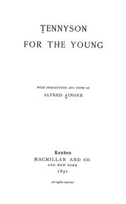 Cover of: Tennyson for the young