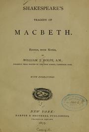 Cover of: Shakespeare's tragedy of Macbeth. by William Shakespeare