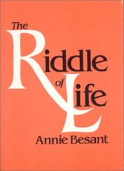 Cover of: Riddle of Life by Annie Wood Besant