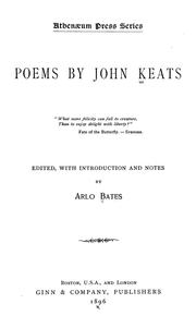 Cover of: Poems by John Keats