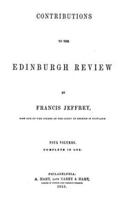 Cover of: Contributions to the Edinburgh review
