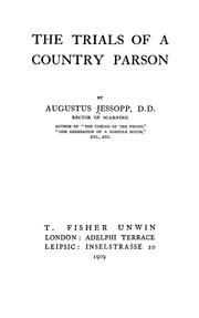 Cover of: The trials of a country parson