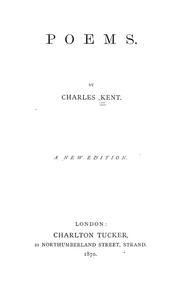 Cover of: Poems by Kent, Charles
