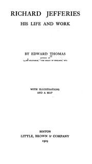 Cover of: Richard Jefferies by Edward Thomas