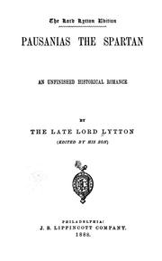 Cover of: Pausanias the Spartan by Edward Bulwer Lytton, Baron Lytton