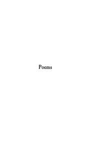 Cover of: Poems