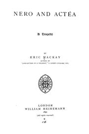 Cover of: Nero and Actéa by Eric Mackay