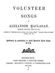 Cover of: Volunteer songs