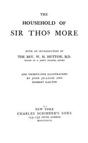 Cover of The household of Sir Thos. More