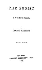 Cover of: The egoist | George Meredith
