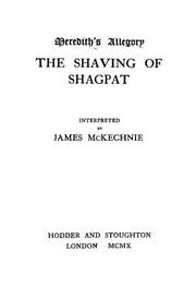 Cover of: Meredith's allegory The shaving of Shagpat interpreted
