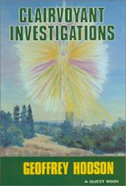 Cover of: Clairvoyant investigations