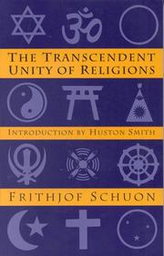 Cover of: The transcendent unity of religions
