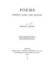 Cover of: Poems, chiefly lyric and elegiac