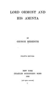 Cover of: Lord Ormont and his Aminta by George Meredith, George Meredith