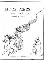 Cover of: More peers by Hilaire Belloc