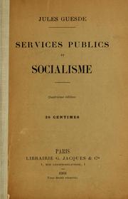 Cover of: Services publics et socialisme.