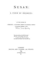 Cover of: Susan: a poem of degrees