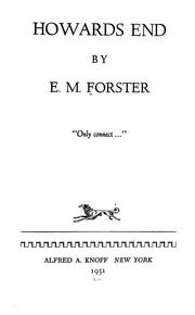 Cover of: Howards End, E.M. Forster by Edward Morgan Forster