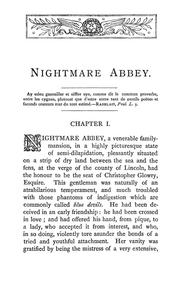 Cover of: Nightmare abbey by Thomas Love Peacock