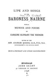 Cover of: Life and songs by Nairne, Carolina Oliphant Nairne Baroness
