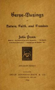 Cover of: Verse-musings on nature, faith, and freedom: Enl. reissue