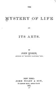 Cover of: The mystery of life and its arts.