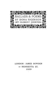Cover of: Ballads and poems