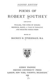 Cover of: Poems by Robert Southey