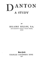 Cover of: Danton by Hilaire Belloc