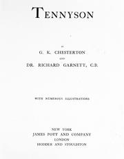 Cover of: Tennyson by Gilbert Keith Chesterton