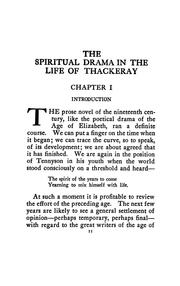 Cover of: The spiritual drama in the life of Thackeray