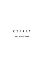 Cover of: Merlin, and other poems