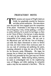 The death of Virgil, a dramatic narrative by Warren, Thomas Herbert Sir